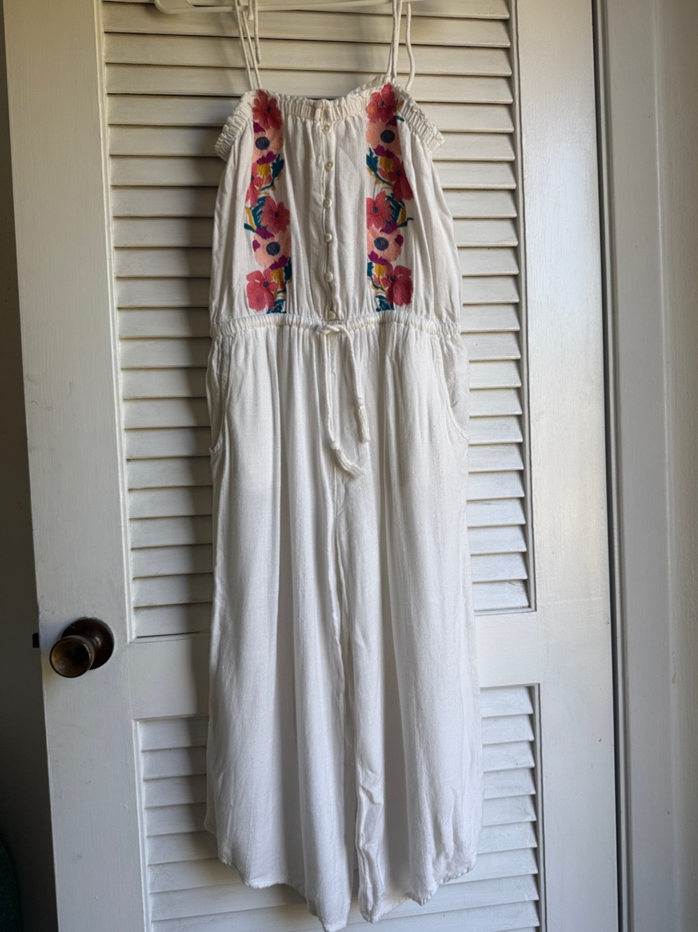 Summer pantsuit, adorable with pockets! Surf style. Cool and comfortable cotton